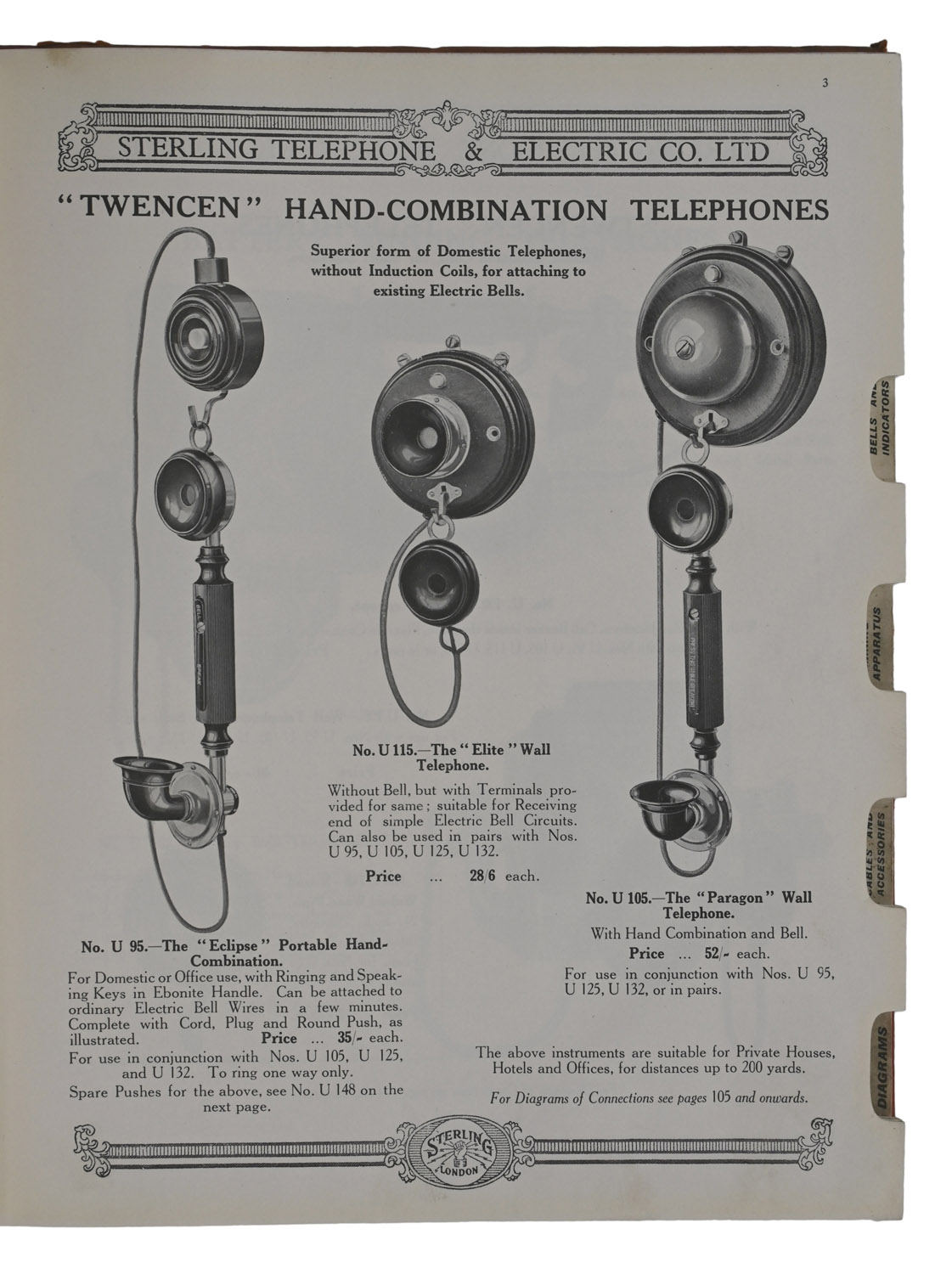 Sterling Telephones, Electric Bells & Signalling Apparatus. Fifteenth Edition.