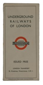 Underground Railways of London. Issued Free.