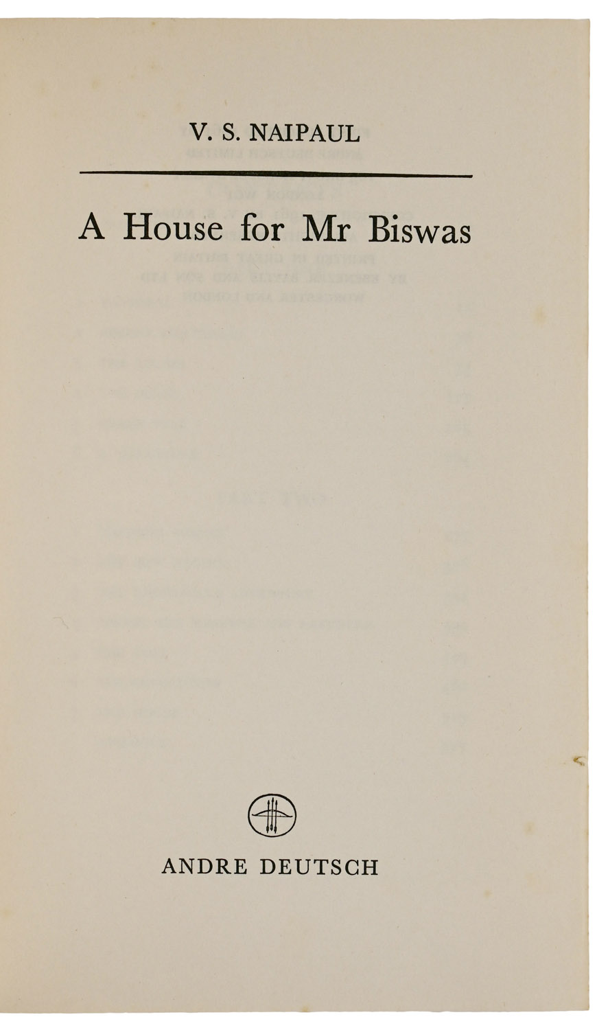 A House for Mr Biswas.