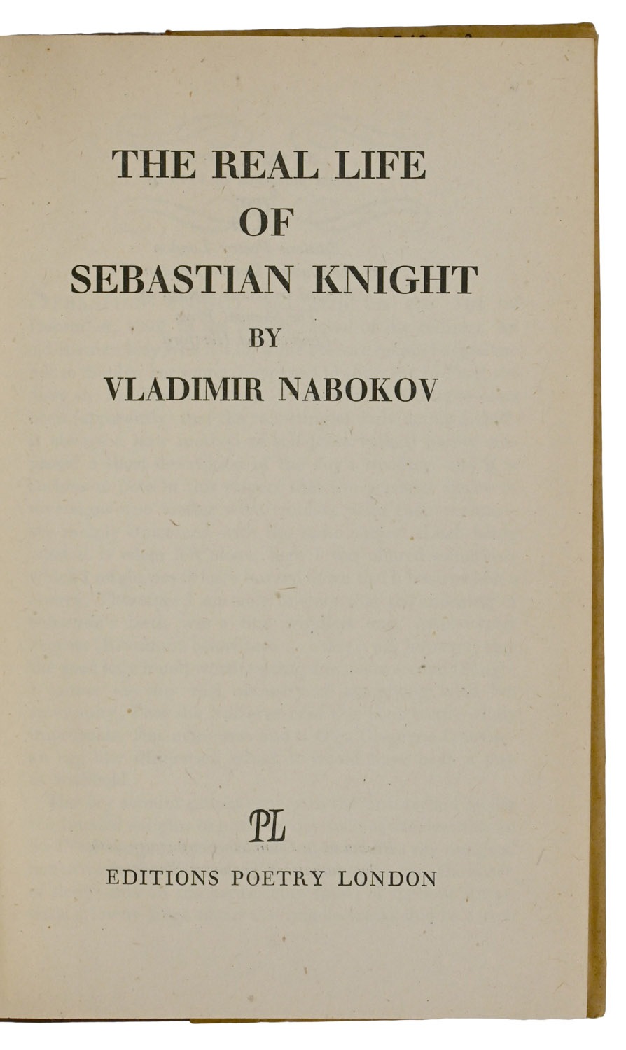 The Real Life of Sebastian Knight.