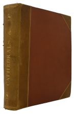 ['Cathedrals &c.'] [An album of 55 mounted albumen photographic plates, 1 photogalvanograph plate and 37 mounted engravings.]