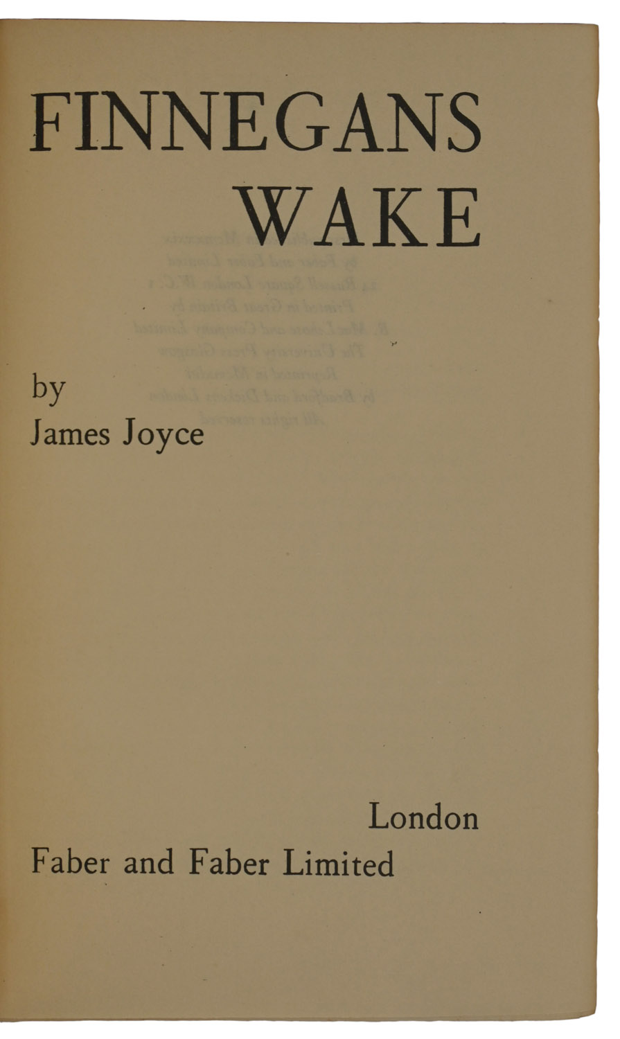Finnegans Wake.