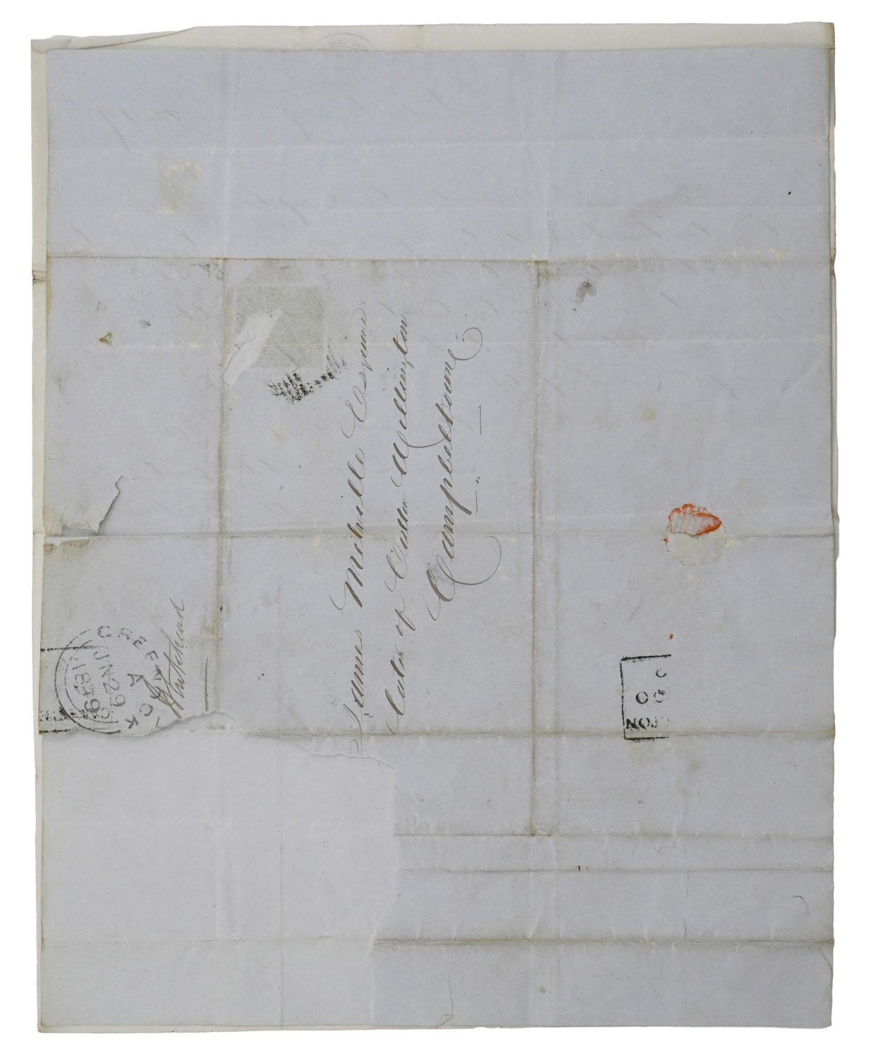 Two receipts for purchase of wine and spirits.