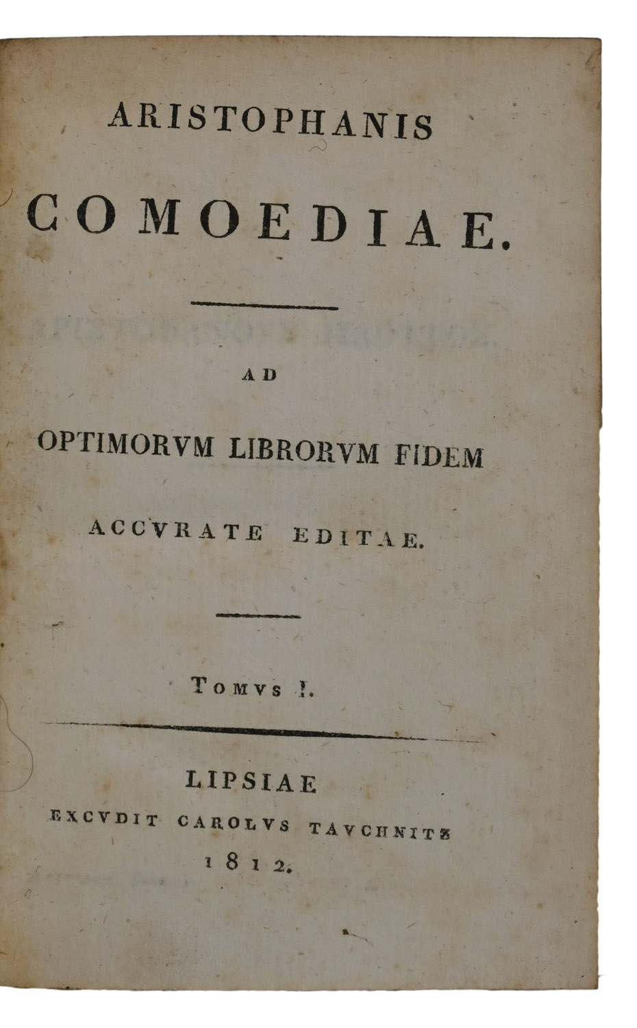 Comoediae. Ad optimorum librorum fidem accurate editae.