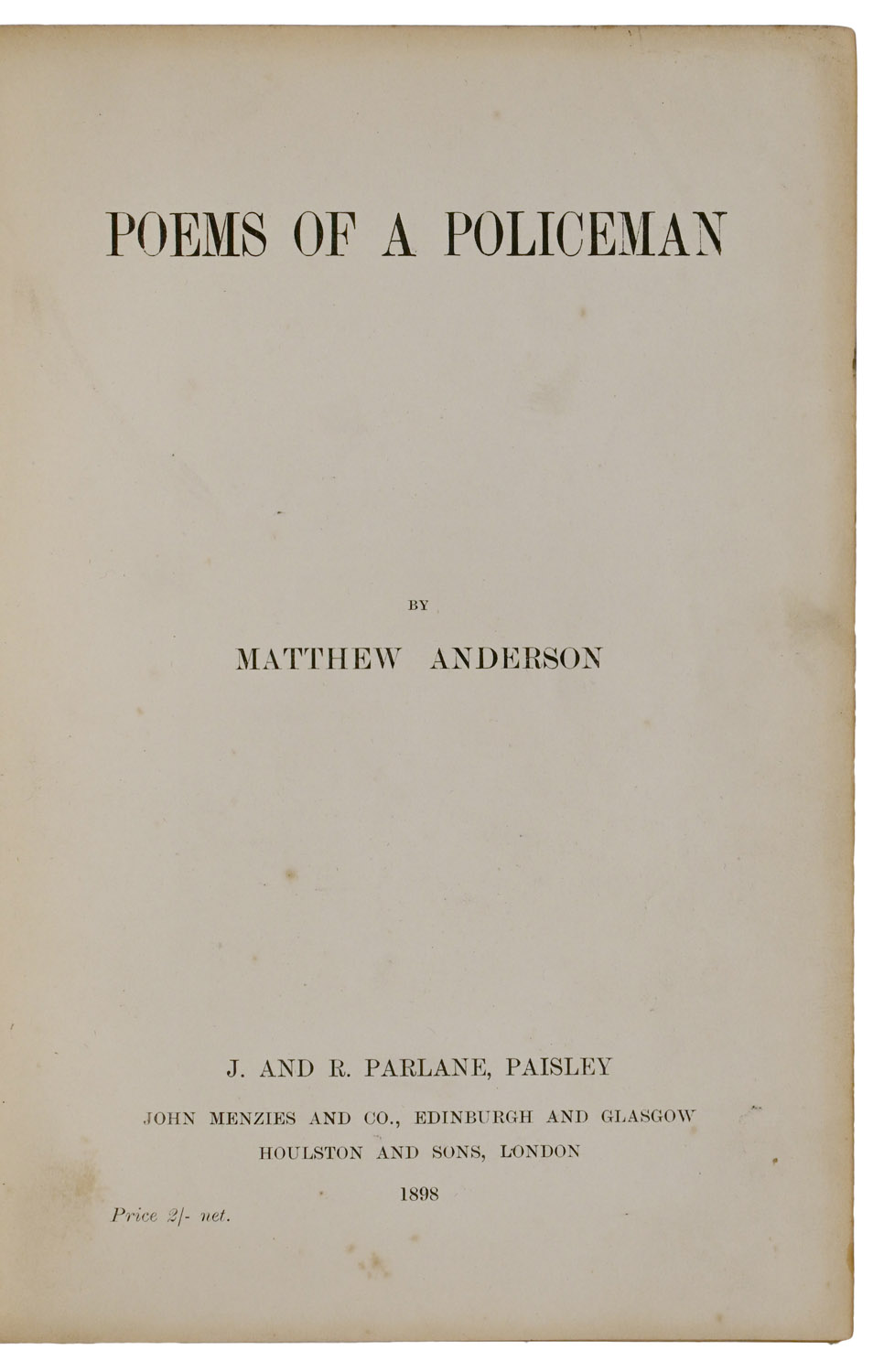 Poems of A Policeman.