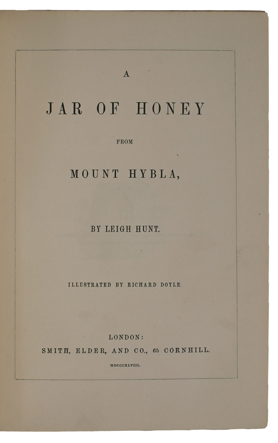 A Jar of Honey from Mount Hybla, Illustrated by Richard Doyle.